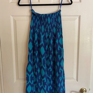 Gap Strapless Blue Maxi